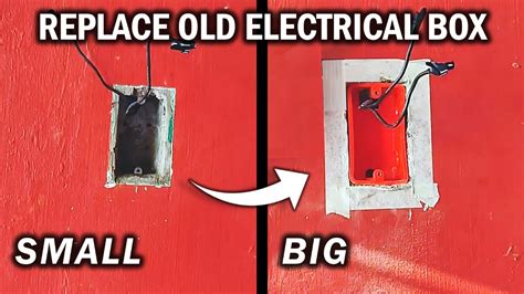 replace junction box with lighting|how to change outlet box.